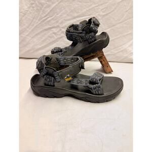 Teva Men's Hurricane  Sandal Size 9 Black Blue Adjustable Outdoor Hike Shoes